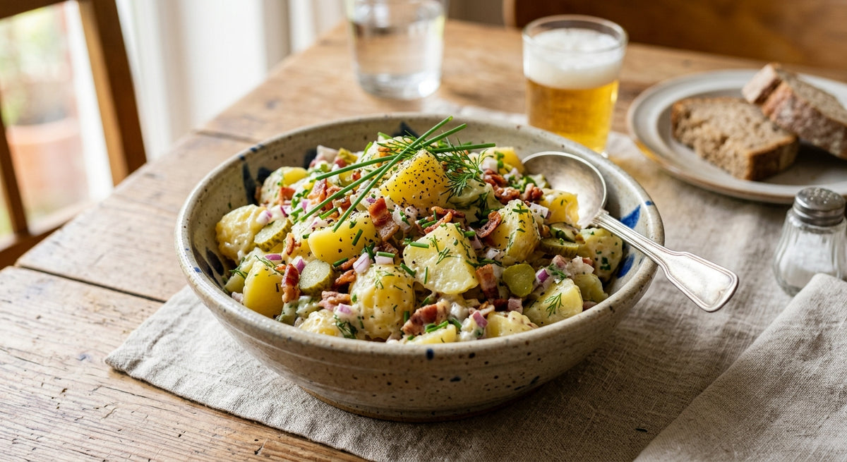 La salade de pommes de terre allemande qui accompagne chaque bière