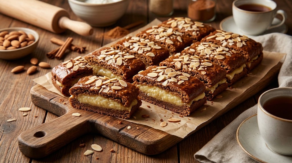 Klassieke speculaas met een romige amandelspijsvulling
