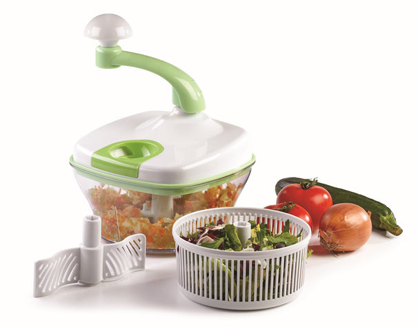Machine de cuisine multifonctionnelle Ghidini - Manuelle - Hachoir, mixeur et essoreuse à salade