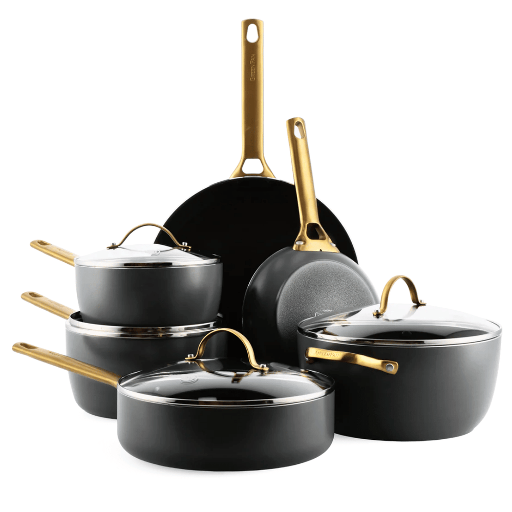 Ensemble de casseroles GreenPan Padova Reserve Noir 6 pièces - Revêtement Antiadhésif en Céramique