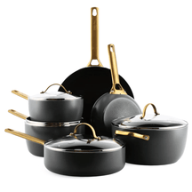 Ensemble de casseroles GreenPan Padova Reserve Noir 6 pièces - Revêtement Antiadhésif en Céramique