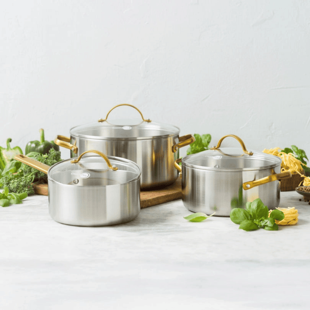 Ensemble de casseroles GreenPan Padova Reserve 3 pièces - Triply - Casserole Ø 20, 24 cm & Casserole Ø 18 cm