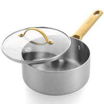 Ensemble de casseroles GreenPan Padova Reserve 5 pièces - Triply - Casserole ø 20, 24 cm, Casserole ø 18 cm & Poêle ø 20 & 28 cm
