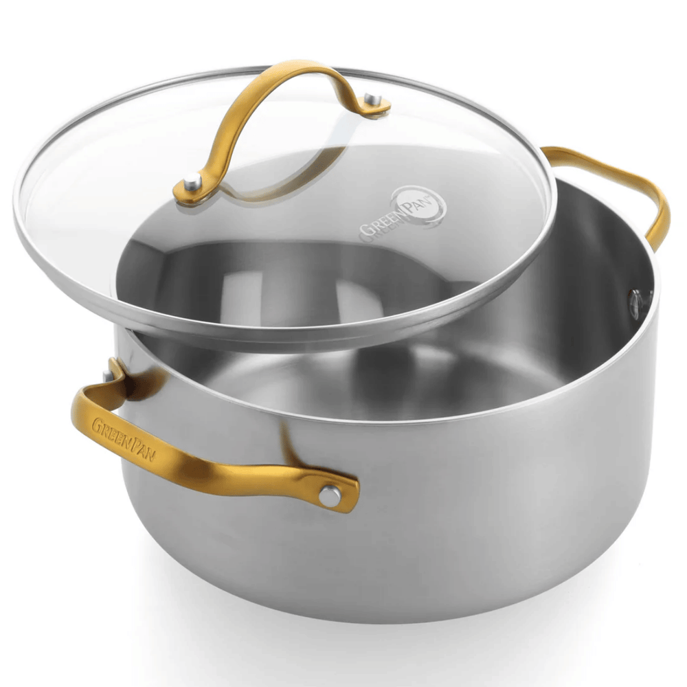 Ensemble de casseroles GreenPan Padova Reserve 5 pièces - Triply - Casserole ø 20, 24 cm, Casserole ø 18 cm & Poêle ø 20 & 28 cm
