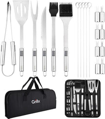 Set d'outils de barbecue GrillX - Accessoires barbecue - GrillX BBQ - 19 pièces