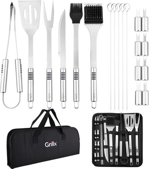 Set d'outils de barbecue GrillX - Accessoires barbecue - GrillX BBQ - 19 pièces