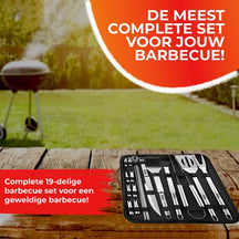 Set d'outils de barbecue GrillX - Accessoires barbecue - GrillX BBQ - 19 pièces