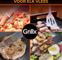 Set d'outils de barbecue GrillX - Accessoires barbecue - GrillX BBQ - 19 pièces