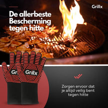 Set de gants de barbecue GrillX - Gants de four - GrillX BBQ - 2 pièces
