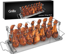Support a ailes de poulet GrillX - Outil BBQ - GrillX BBQ - 430 x 140 x 150 mm