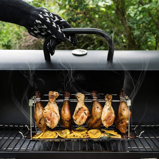 Support a ailes de poulet GrillX - Outil BBQ - GrillX BBQ - 430 x 140 x 150 mm