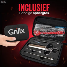 Set d'injecteurs GrillX - Injecteur a viande - GrillX BBQ - en inox - 14 pièces