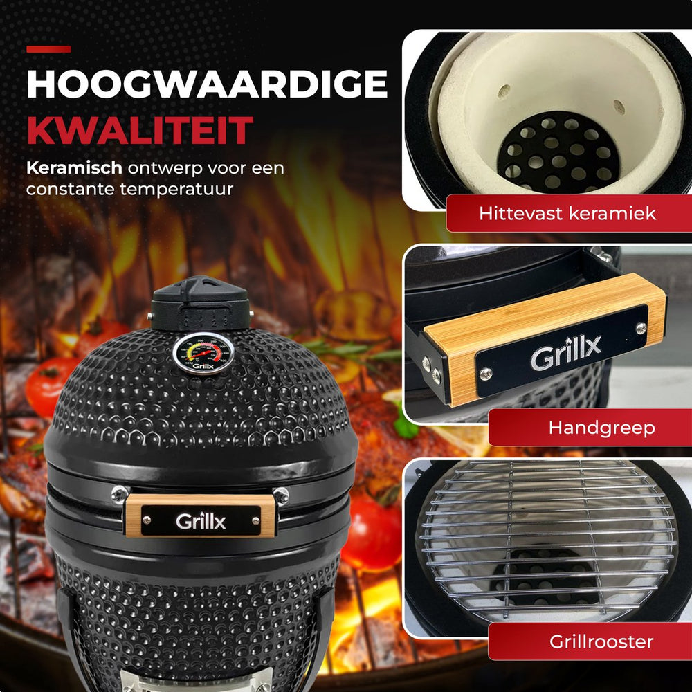 Barbecue Kamado GrillX - Barbecue au charbon de bois - Kamado - Ø 27 cm