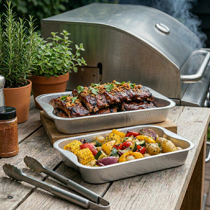 Plateaux en aluminium pour barbecue