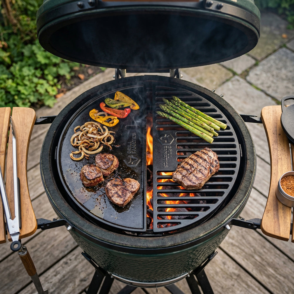 Plaque à griller Grill Fanatics - Plancha 2 faces - Demi-lune - 46 cm - 1 pièce