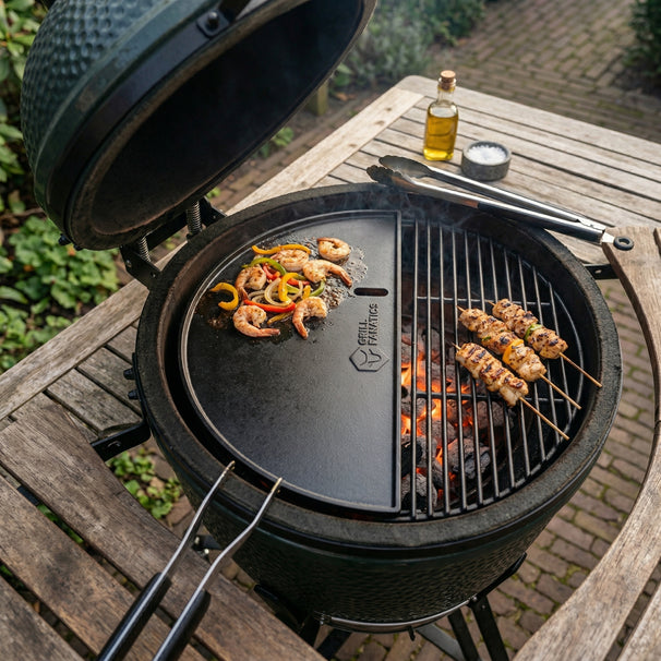 Plaque à griller Grill Fanatics - Plancha 2 faces - Demi-lune - 46 cm - 1 pièce