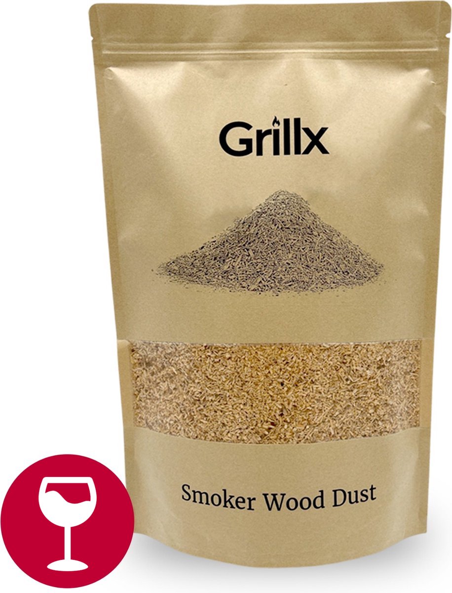 Sciure de fumage Grillx - Pour fumer à froid - Vin rouge - 3000 ml