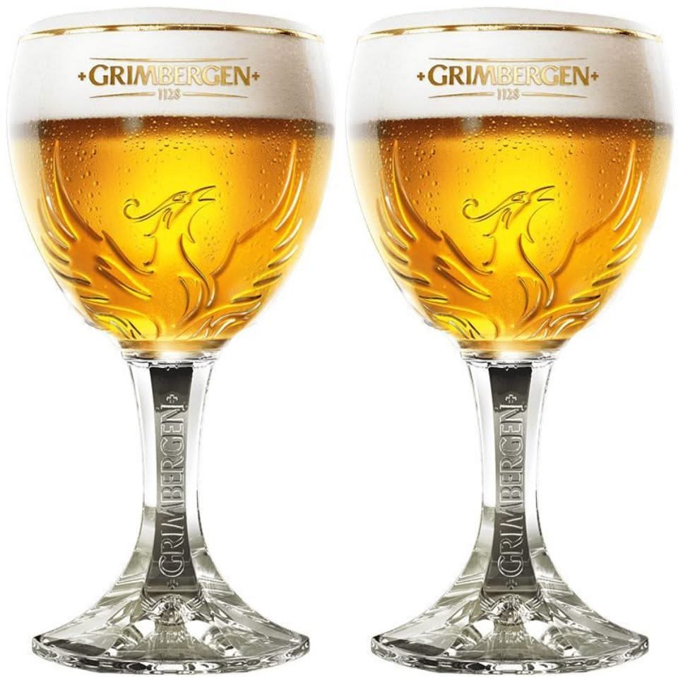 Ensemble de verres a bière Grimbergen - Verres sur pied - 250 ml - 2 pièces