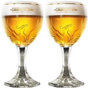 Ensemble de verres a bière Grimbergen - Verres sur pied - 250 ml - 2 pièces