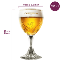Ensemble de verres à bière Grimbergen - Verres à pied - 330 ml - 4 pièces
