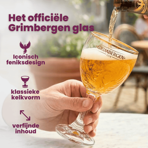 Ensemble de verres à bière Grimbergen - Verres sur pied - 33 cl - 6 pièces
