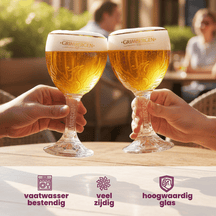 Ensemble de verres a bière Grimbergen - Verres sur pied - 250 ml - 2 pièces