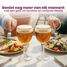 Ensemble de verres a bière Grimbergen - Verres sur pied - 250 ml - 2 pièces
