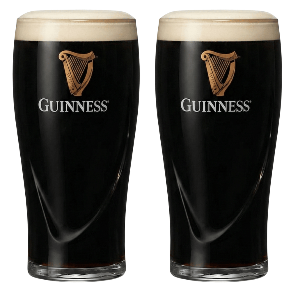 Ensemble de verres a bière Guinness - Pint - Harp - 500 ml - 2 pièces
