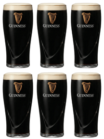Ensemble de verres a bière Guinness - Verres pint - En verre - 500 ml - 6 pièces