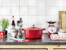 Cocotte BK Bourgogne Chili Red Fonte ø 24 cm / 4,2 litres - revêtement émaillé antiadhésif