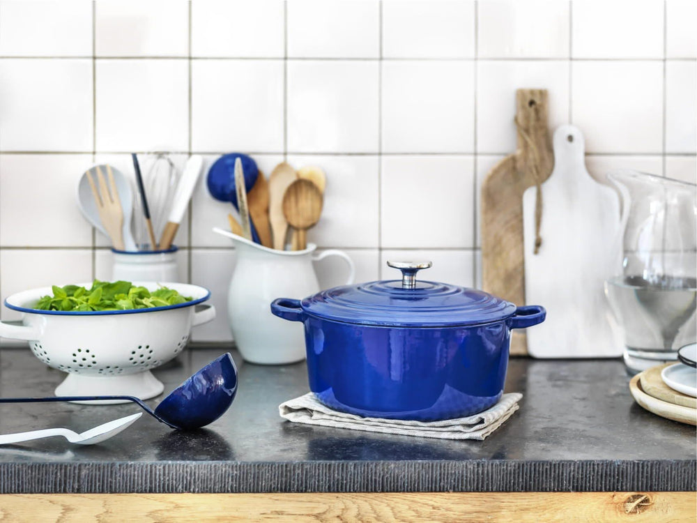 BK Braadpan Bourgogne Royal Blue Gietijzer ø 28 cm / 6.7 Liter - sfeerbeeld 1