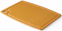Planche à découper Hendi antidérapante - compatible lave-vaisselle - bois fibreux marron - 44 x 32,5 cm