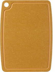 Planche à découper Hendi antidérapante - compatible lave-vaisselle - bois fibreux marron - 44 x 32,5 cm