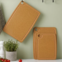 Planche à découper Hendi antidérapante - compatible lave-vaisselle - bois composite marron - 30 x 23,5 cm
