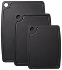 Set de planches à découper Hendi antidérapantes - compatible lave-vaisselle - fibre de bois noir - 3 pièces