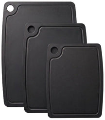 Set de planches à découper Hendi antidérapantes - compatible lave-vaisselle - fibre de bois noir - 3 pièces