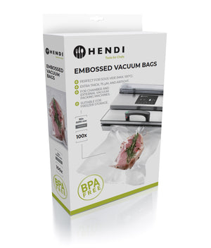 Ensemble de sacs sous vide Hendi - Avec relief - 20 x 30 cm - 100 pièces