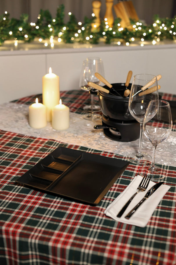 Set d'assiettes à fondue Cookinglife - Gourmet - 24x24 cm - 4 pièces