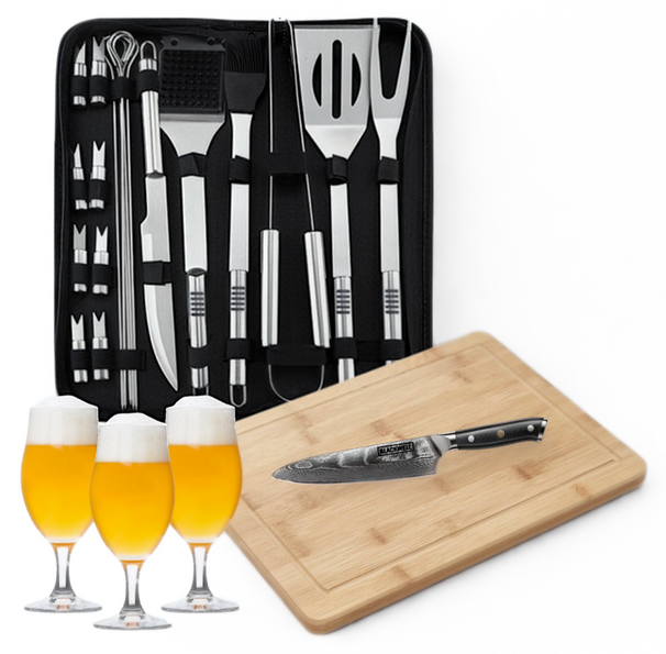 Ensemble de boîte BBQ Blackwell - Outils BBQ - BBQ - XXL - 4 pièces