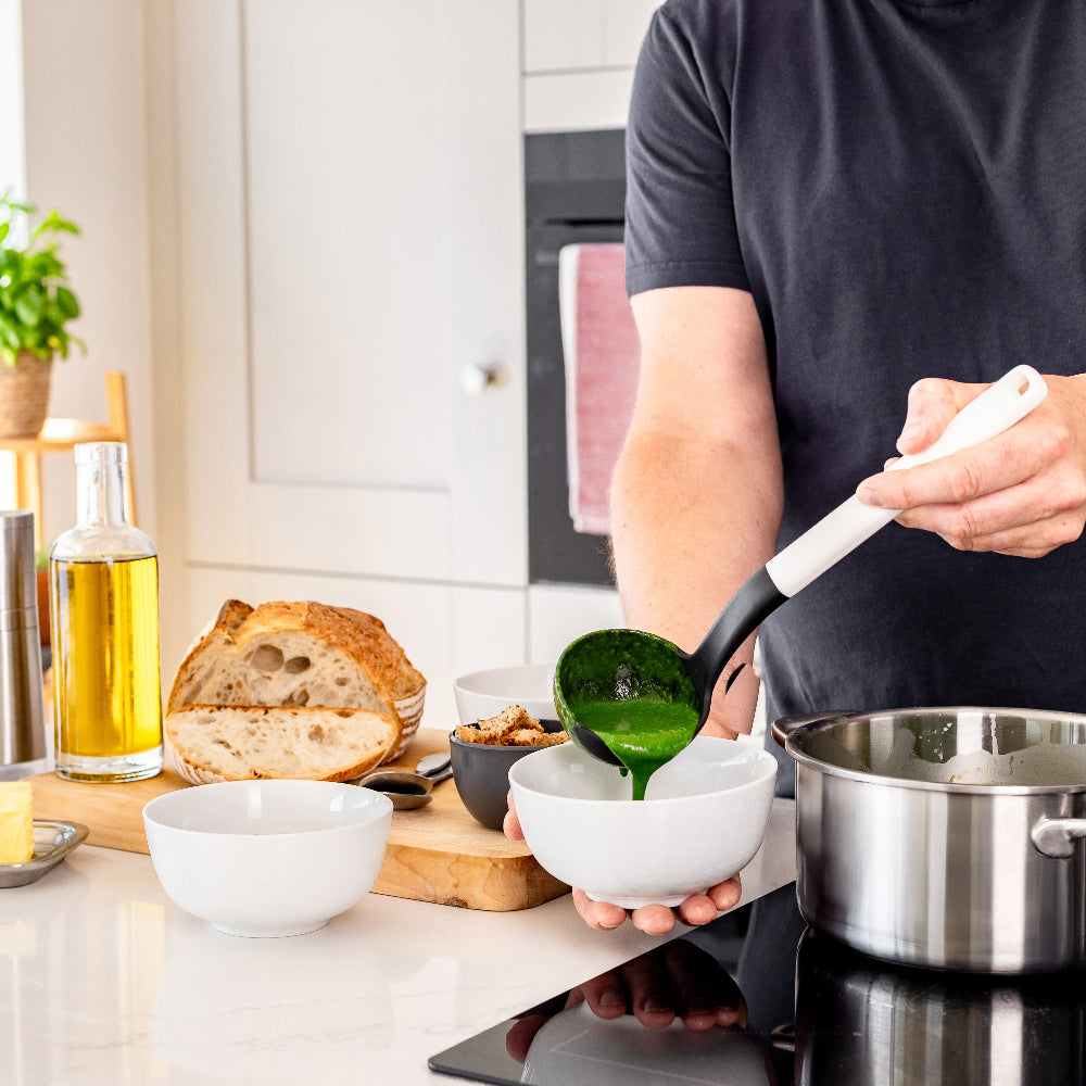 Louche KitchenAid - Louche a soupe - Classic Porcelaine Blanche - 30 cm