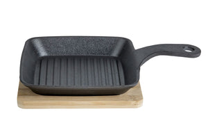 Set de poêles Cosy & Trendy - Poêle à griller - en fonte - 15 x 15 cm - 2 pièces