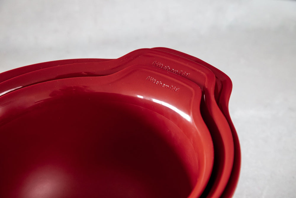 Set de bols KitchenAid - Patisserie - Core Rouge Empire - 4,3/3,3/2,4L - 3 pieces