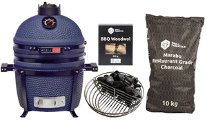 Keij Kamado Legend Keramiek Compact Bleu - Set de démarrage Kamado BBQ - Barbecue