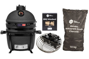 Keij Kamado Legend Compact Noir - Set de démarrage - Gril Barbecue