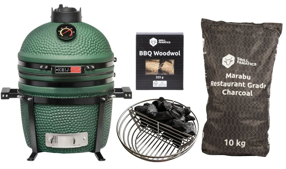 Keij Kamado Legend Compact Keramique Verte Set de démarrage - BBQ Kamado Extérieur