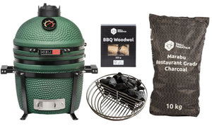 Keij Kamado Legend Compact Keramique Verte Set de démarrage - BBQ Kamado Extérieur