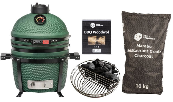 Keij Kamado Legend Compact Keramique Verte Set de démarrage - BBQ Kamado Extérieur