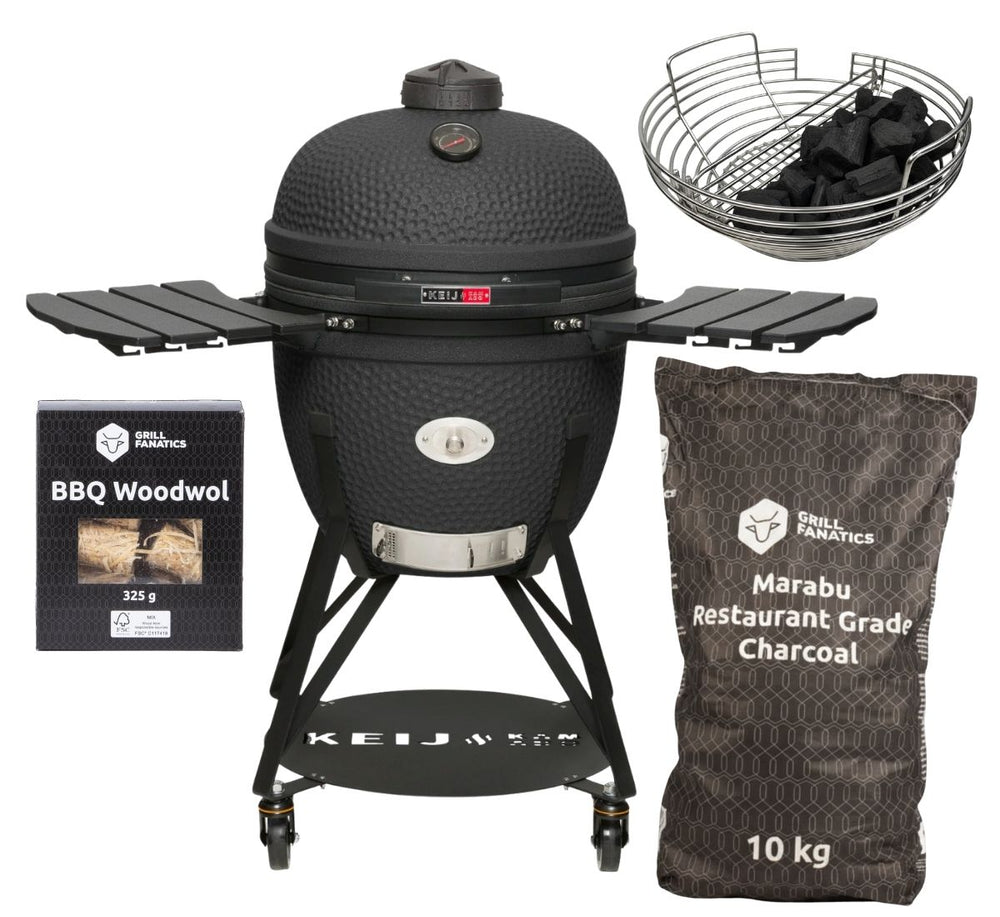 Keij Kamado Legend Keramiek XL Noir - Set de démarrage - Barbecue Grill