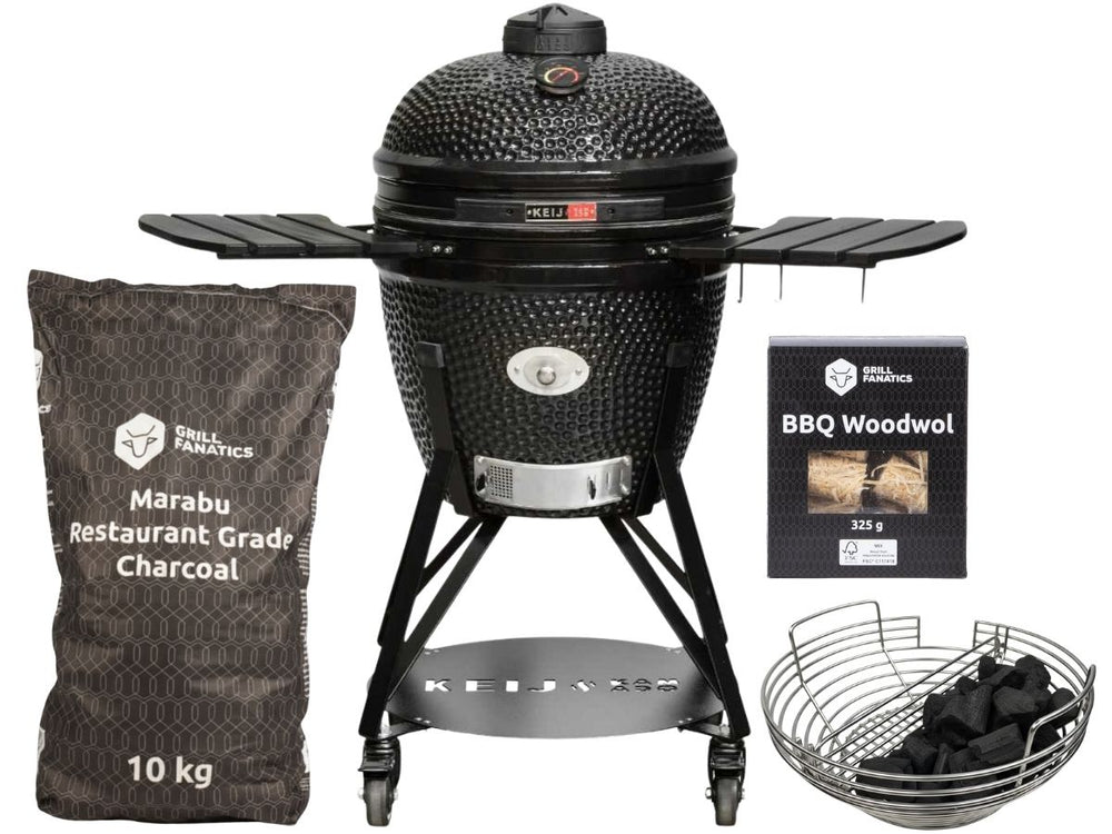 Keij Kamado Pro - Set de démarrage Grande Noire - Set de barbecue Kamado