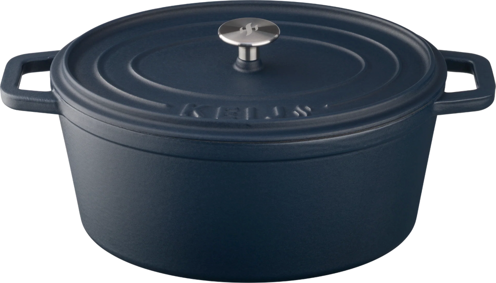 Keij Kamado Cocotte / Braadpan Bleue - Fonte émaillée - ø 30 cm / 6 litres